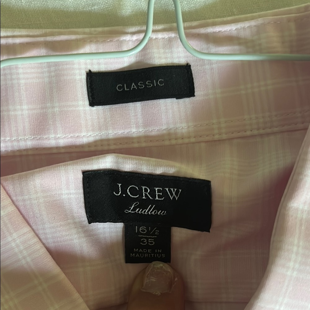 J.Crew Ludlow Light Pink Plaid Shirt